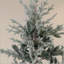 Arbre de Noël artificiel pin 7,5 pi avec 1218 pointes enneigées, support en métal pliable, assemblage facile, arbre de Noël à charnières pour les fêtes à la maison