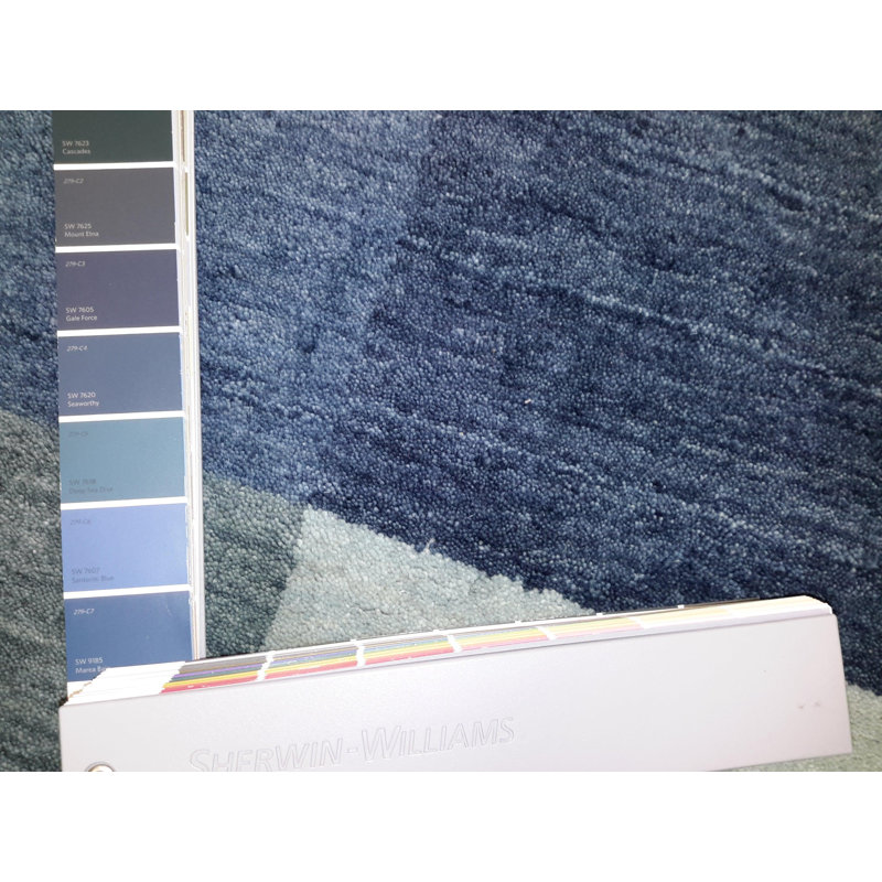 Plaid Area Rug in Blue