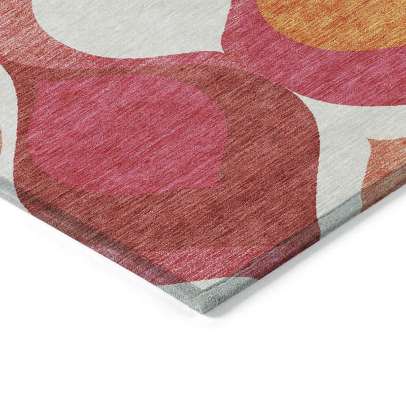 Machine-Washable Stain Polyester Resistant Geometric Area Rug, Rectangle 8' x 10'