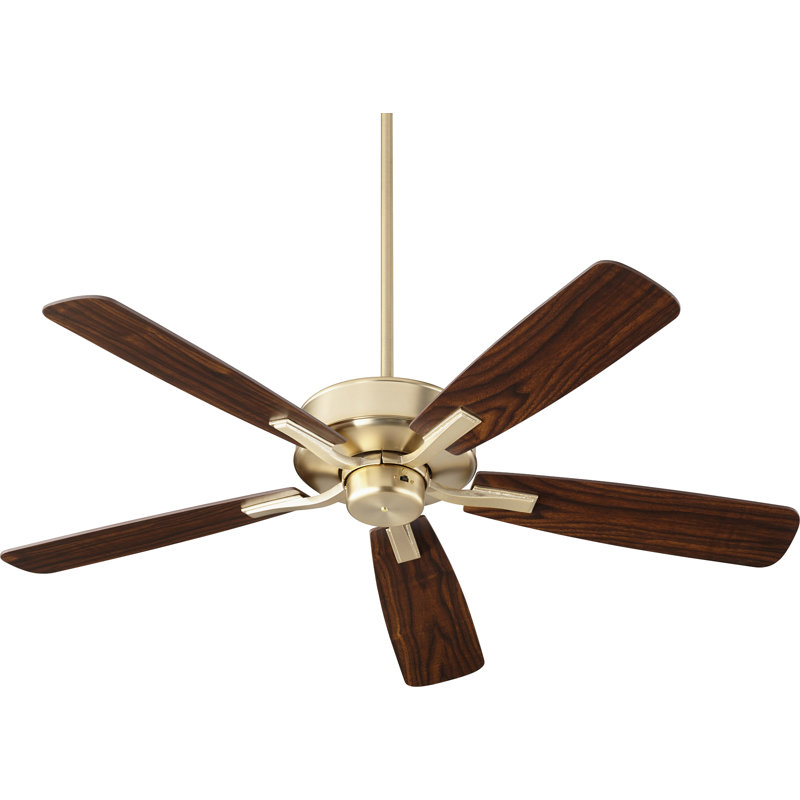 Loughman 52'' Ceiling Fan, Aged Brass with Weathered Oak Blades