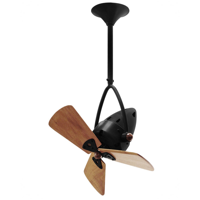 16" Jarold Directional 3 Blade Ceiling Fan, Matte Black