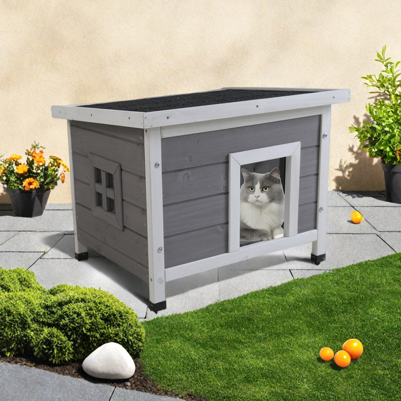 Cage à chat pour chat avec fauve et chat, Gris