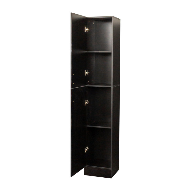 Freestanding Kitchen & Dining Cabinet with Fixed Shelves and 2 Doors, Storage Cabinet for Home, Black