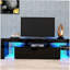 Meuble télé moderne noir, télécommande 20 lumières DEL-708698120