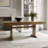 Solid Wood Rectangular Dining Table – I-Shaped Industrial Legs & Wood Veneer Top