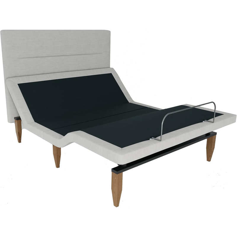 Adjustable 15-inch Bed Frame with Headboard, USB Ports, Wireless Remote, Head and Foot Incline, Twin
