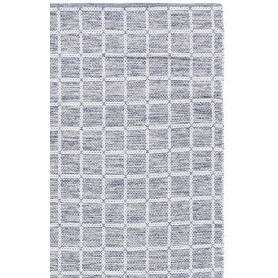 Tapis bleu marine / ivoire Kycia 977