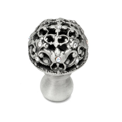 Juliane Grace, poignée ronde moyenne avec 13 cristaux Swarovski et calice en cristal Aurore Boreale