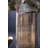 Sleek Smokey Blue Glass Vase With Chrome Accent And Modern Hourglass Silhouette For Elegant Floral Display And Contemporary Home Decor.-1404419036