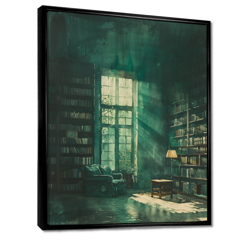 Nugent - Bibliothèques, art mural, H 16 po x l 32 po, Cadre flottant noir