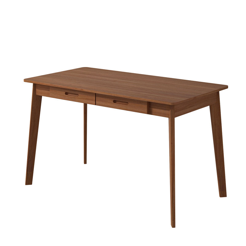 Latwon Wooden Desk, Brown/Brown, 29.5" H x 47.2" W x 21.7" D