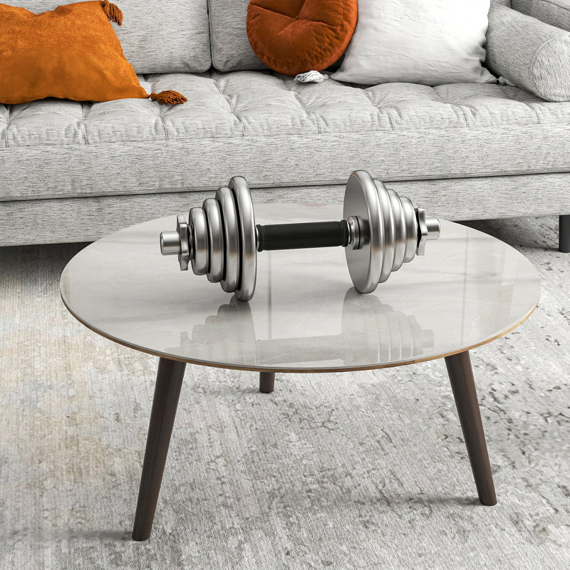 24"Inch Round Tempered Glass Table Top, 0.31" H x 24" L x 24" W, Gray