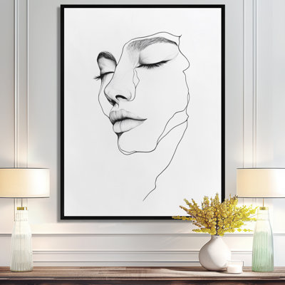 Silhouette de femme minimaliste, art mural de silhouette de femme, silhouette de femme abstraite