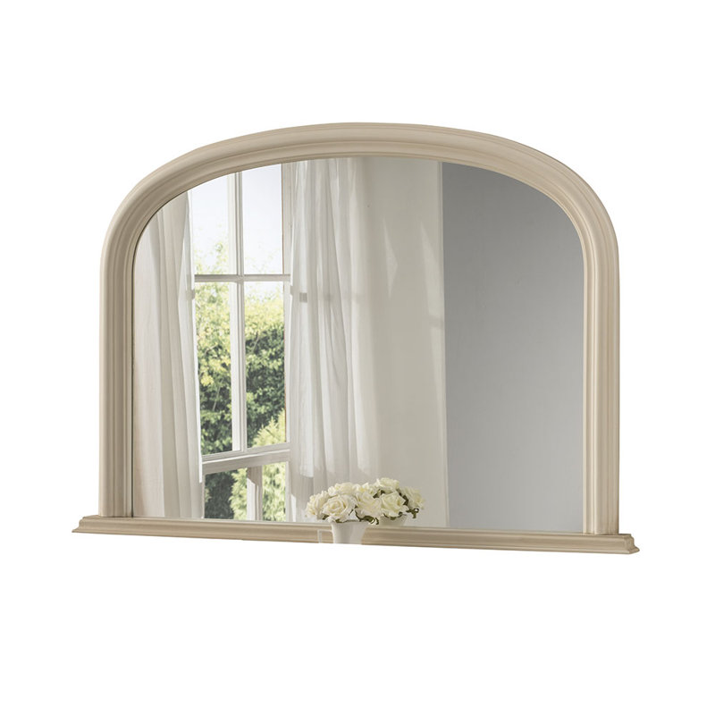 Lynn Arched Overmantle Mirror, Ivory