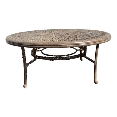 Kerrtown Round Outdoor Coffee Table Umbrella Hole , 52 " W 52 " D