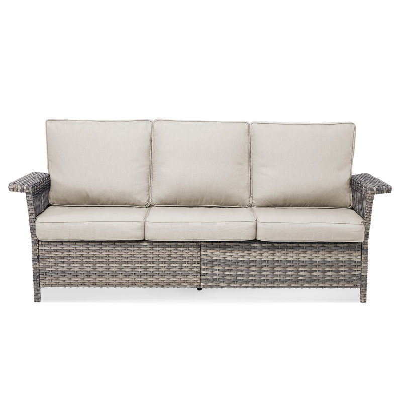 Canapé d'extérieur en osier 76,7 po, Beige
