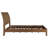 Brown Finish Headboard Queen Platform Bed, Transitional Look Bed With