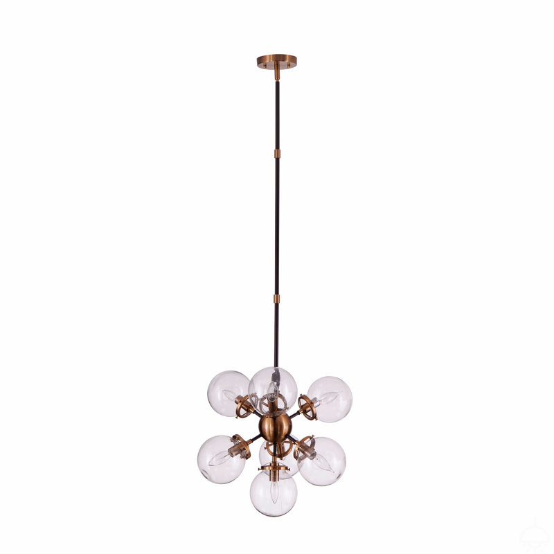 Lampe suspension contemporaine 7 lumières
