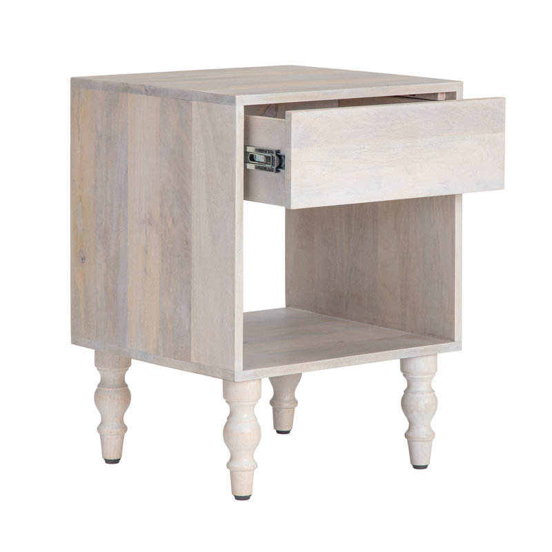 Table de chevet 1 tiroir Barroso, Blanchir