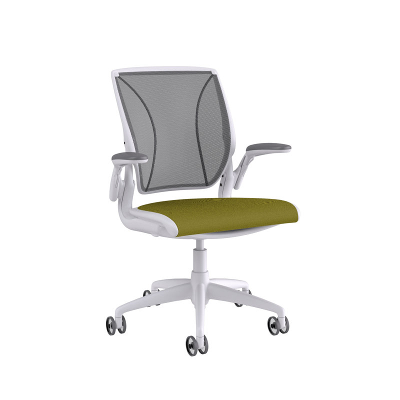 Diffrient World Wool Task Chair, White, Catena/Caraway, Corde/Medium Gray