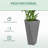 Outsunny Set Of 3 Tall Planters, 28.75", 24.5", 20.5", Mgo Indoor Outdoor Planters With Drainage Holes, Stackable Flower Pots For Garden, Patio, Balcony, Front Door, Gray-708989284-708989286