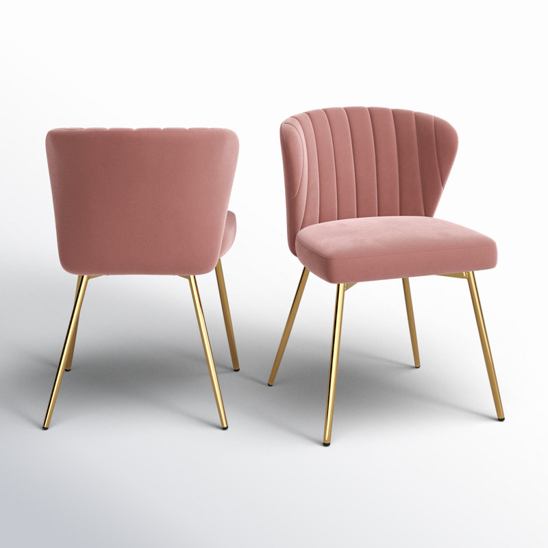 Dining Chairs Wayfair Pink Velvet Chair Pink Teddy Fleece Velvet