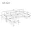 Canapé modulaire convertible en L 110 po avec repose-pieds mobile-1847621778