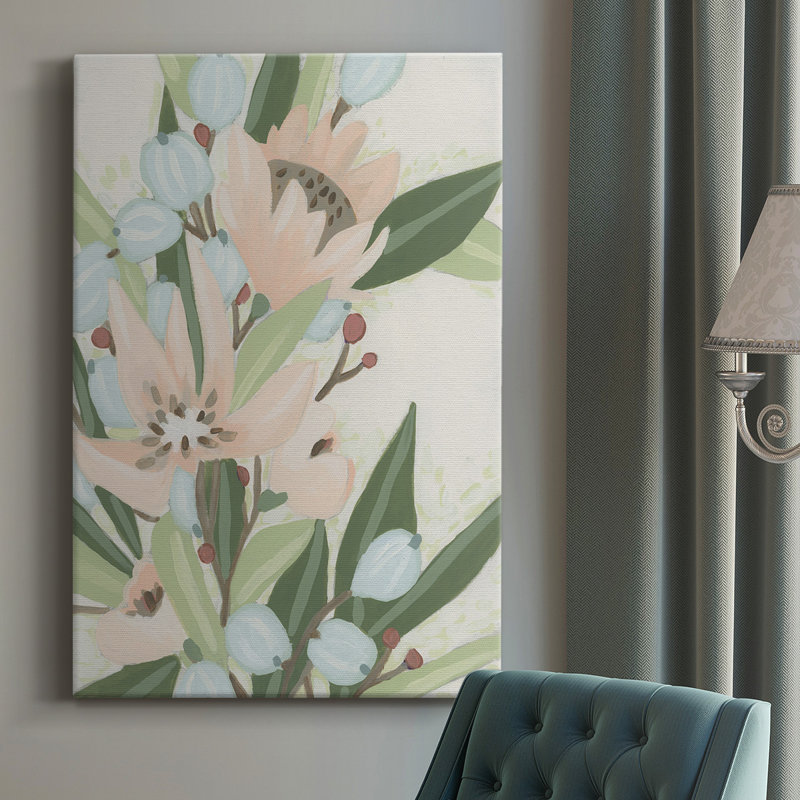 Island Cascade I - peinture sur toile tendue, L 12 po x H 18 po