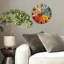 Horloge murale 10 po en MDF rond avec mouvement à quartz silencieux et crochet sans perceuse (piles AA non incluses)