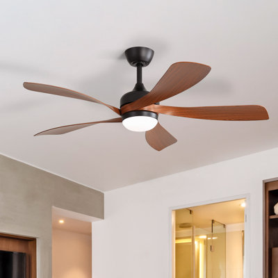 132 Cm Modern Ceiling Fan With Led Light And Remote Control