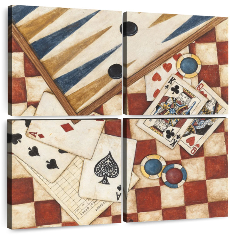 Senne poker rétro, 50" H x 50" W