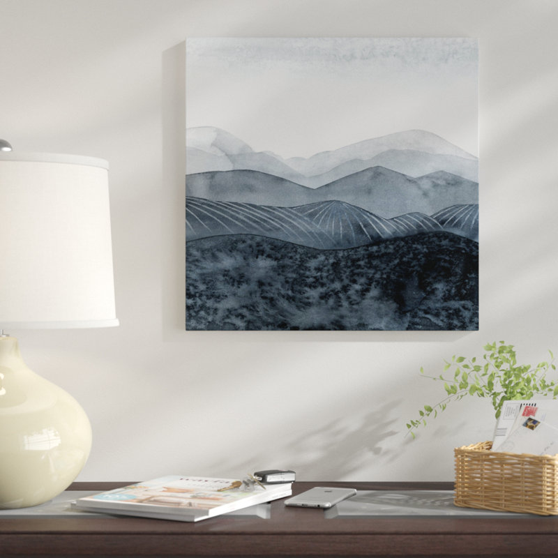 « blustering valley ii », impression sur toile, H 12 po x l 12 po x P 1,5 po, Toile tendue, Pas de tapis