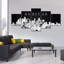 Houston Skyline BW, reproduction d'art sur toile-1199663965
