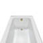 Baignoire en alcôve en acrylique blanc brillant avec drain externe 60 po x 30 po Streamline-101700365