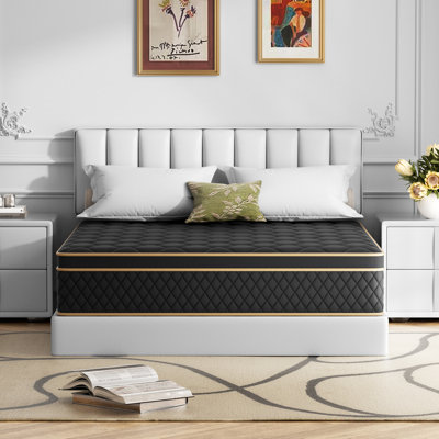 12" Twin Hybrid Mattress Gel Memory Foam + Pocket Springs, Medium-Firm Comfort for Spinal Support, CertiPUR-US Certified, Convenient Bed-in-a-Box
