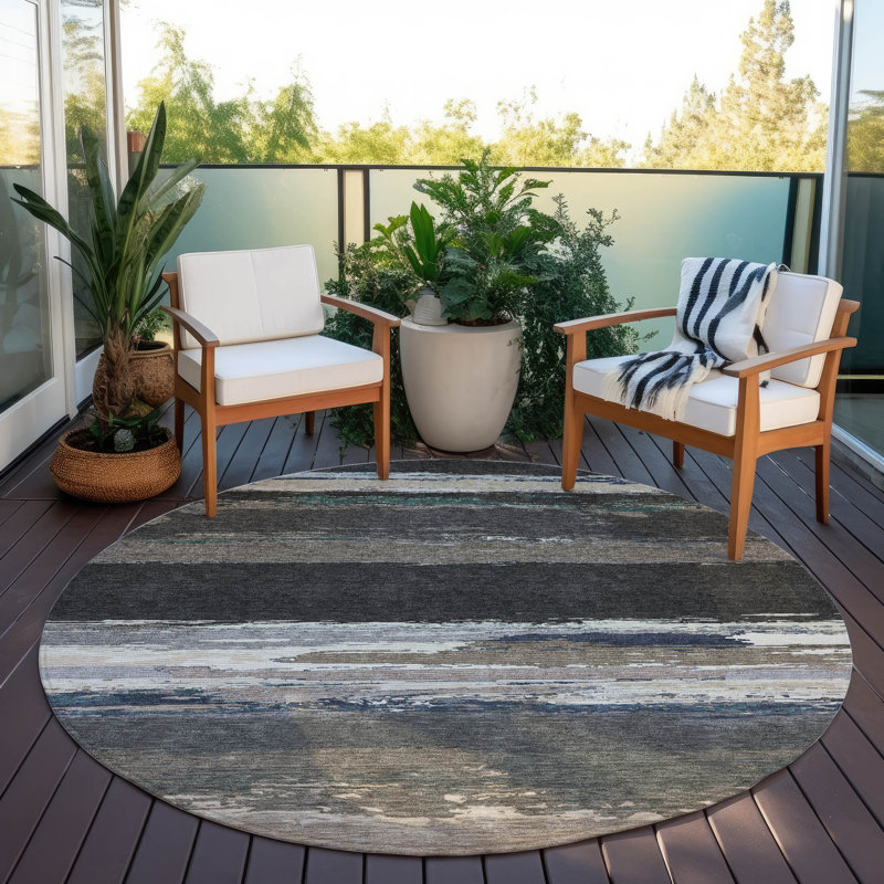 Christain Outdoor Rug, Round 8'