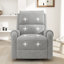 Fauteuil inclinable gris multifonctionnel, revêtement en chenille, pour salon moderne