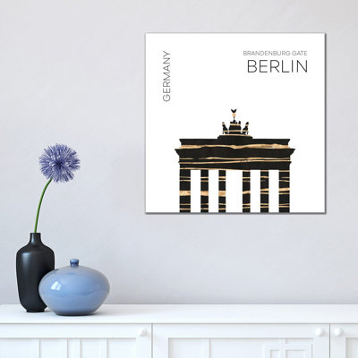 Urban Art Berlin Brandenburg Gate by Melanie Viola - Print on Canvas