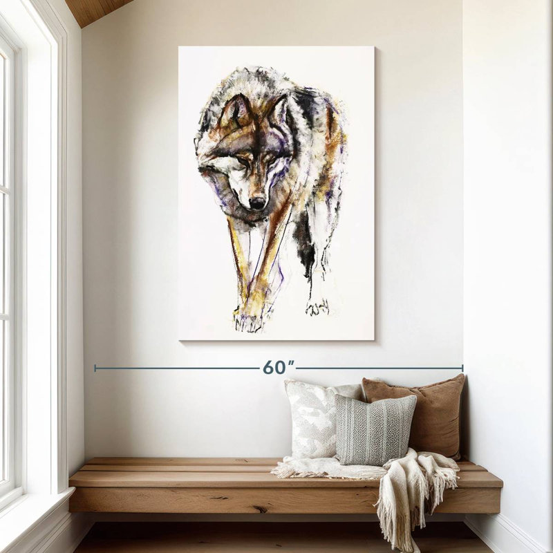 Loup européen Brampt, H 48 po x l 32 po