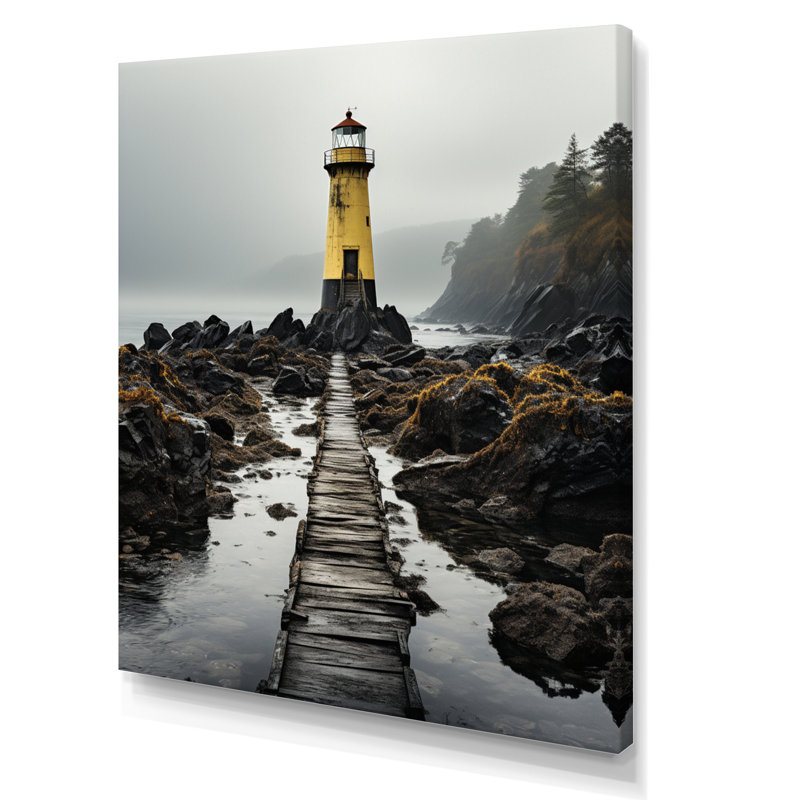 Horizon brumeux du bord de mer aubergien III, H 40 po x l 30 po x P 1,5 po, Toile tendue