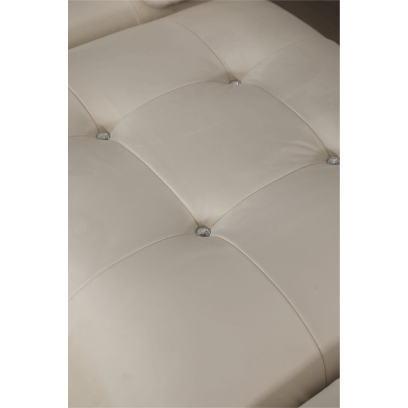 Siège modulaire réversible en velours de 106 po de largeur