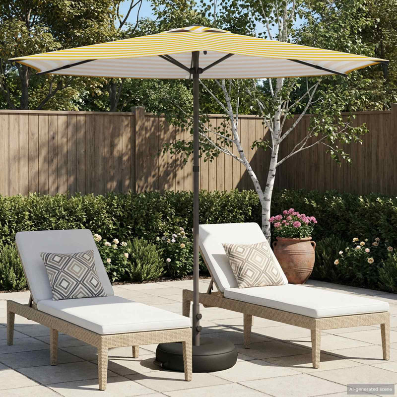 Parasol, Yellow/White