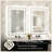 LED Bathroom Vanity Mirror with Anti-Fog, Dimmable Front and Backlit Lights, Tempered Glass-780090400