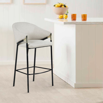 Garrion Upholstered Counter Stool with Metal Frame