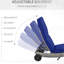 Profitez du plein air avec une chaise longue - bleu foncé, chaise de lit d'extérieur à dossier et roues réglable, siège de piscine Pe, pour le mouvement
