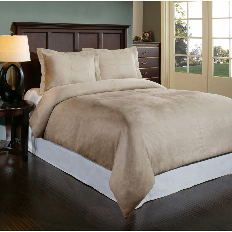 Polyester Standard Duvet Cover, Taupe, Full/Queen