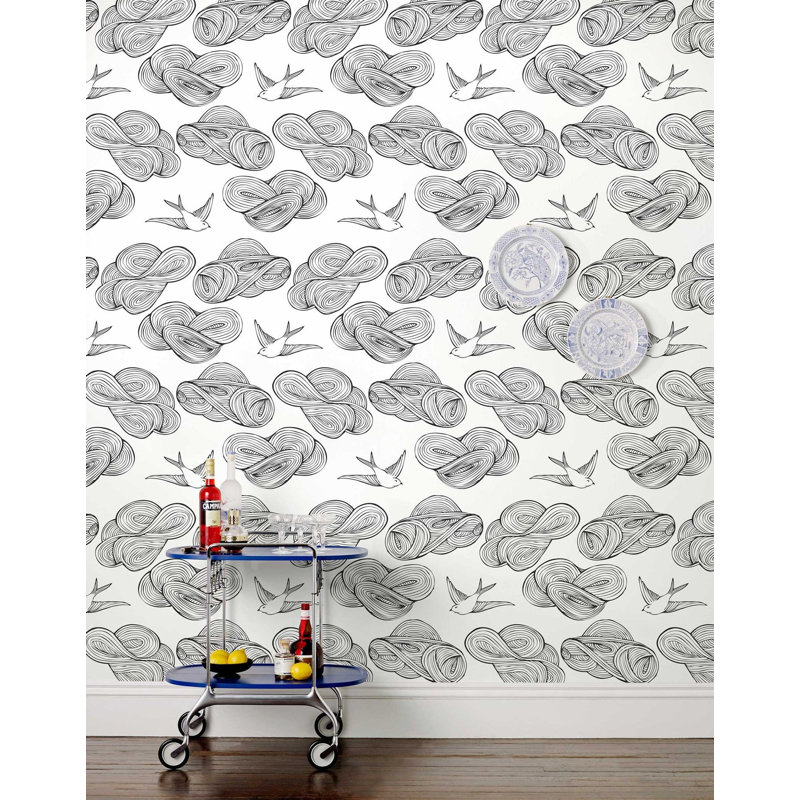 Daydream Wallpaper | Black / Traditional / Roll - 27" x 30', Black