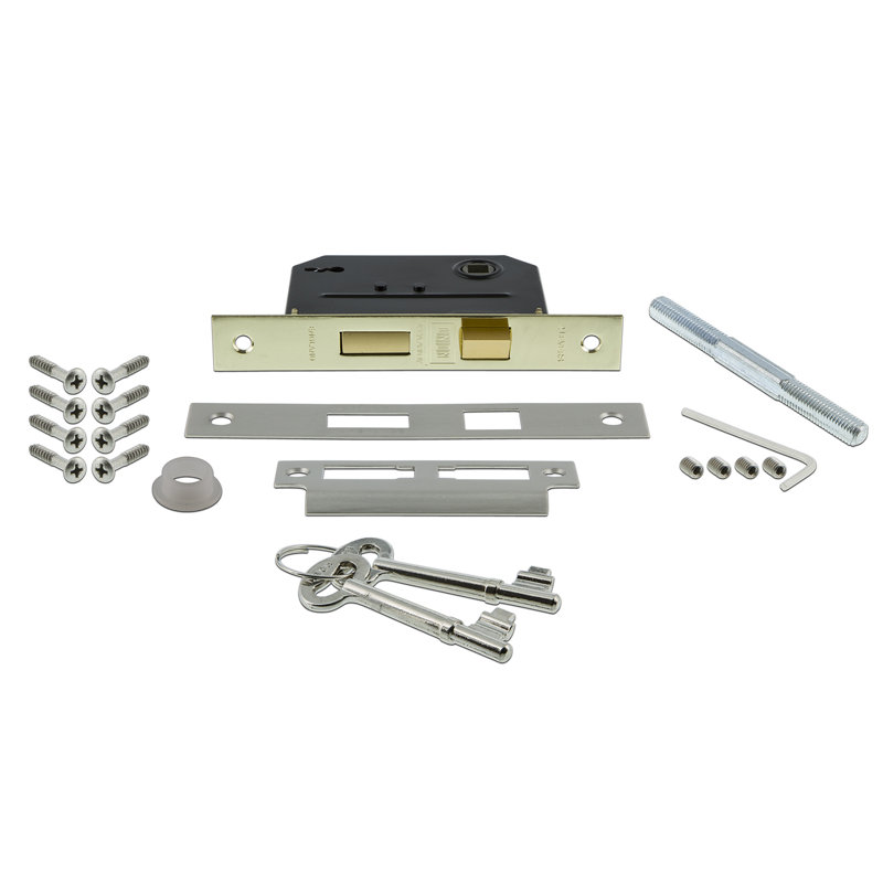 Homestead Interior Mortise Door Knob with Deco Long Plate, Satin Nickel