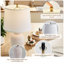 Lampe de table en céramique de 23,8 po avec commande tactile, ensemble de 2-26918870