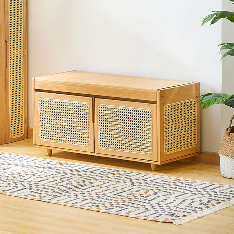 Wood Storage With Entryway Bench